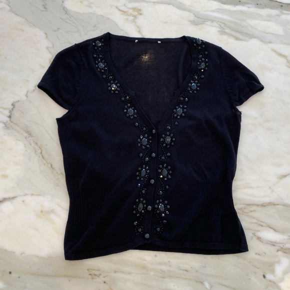 WHITE HOUSE BLACK MARKET EMBELLISHED KNIT SMALL - Picture 10 of 16